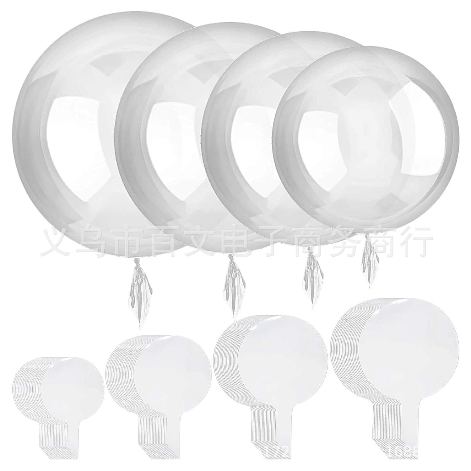 Summer thickened high temperature TPU wave ball 18 inch 20 inch 24 inch transparent balloon birthday arrangement wedding decorations