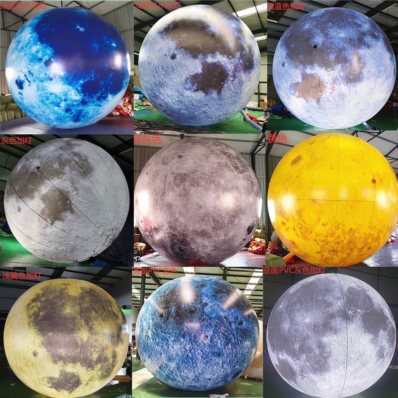 Mid-Autumn Festival Inflatable Moon Model Super Large Glowing Planet Earth Astronaut Cartoon Inflatable Film