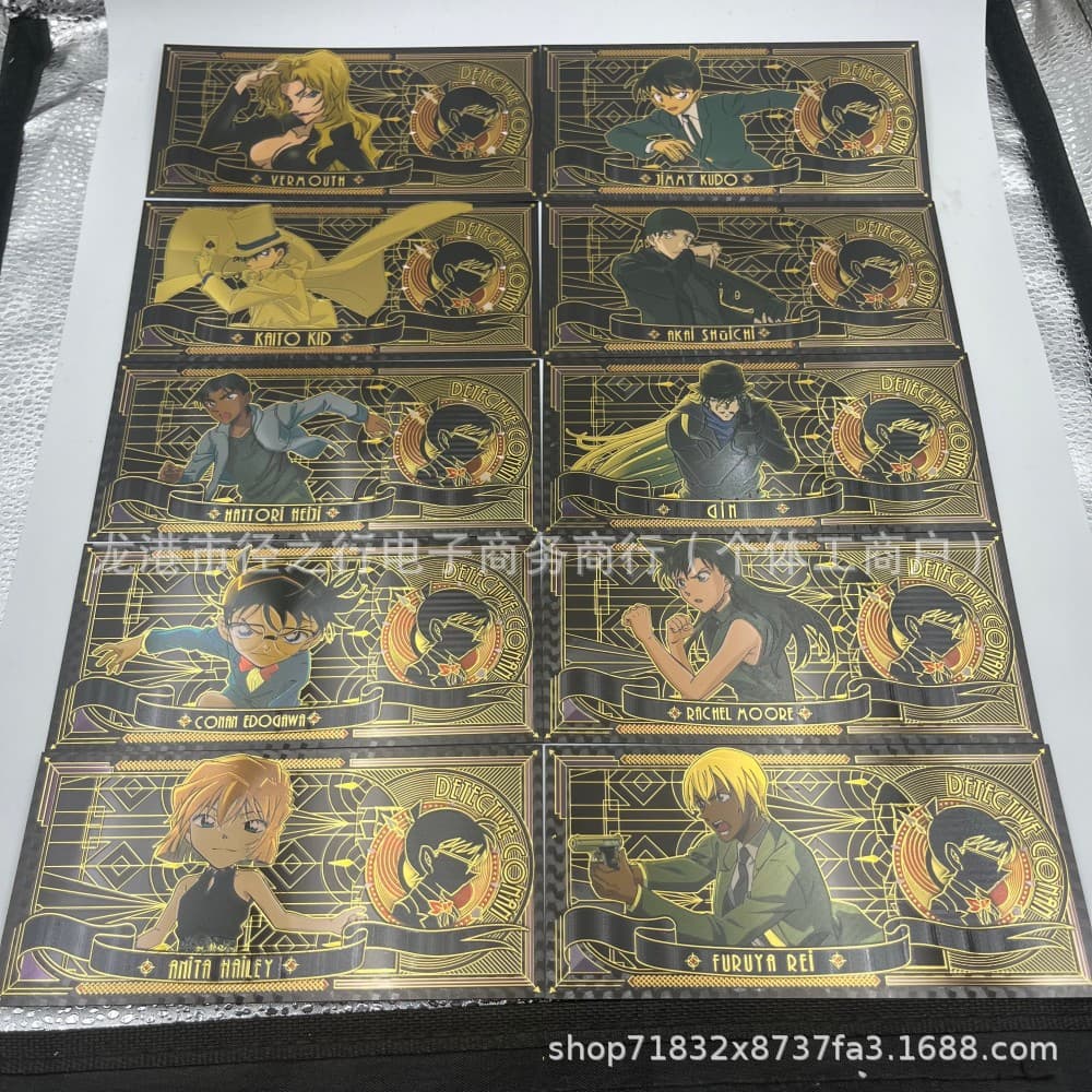 Animation Conan golden banknote collection card creative commemorative ornaments retro decorative card gift set