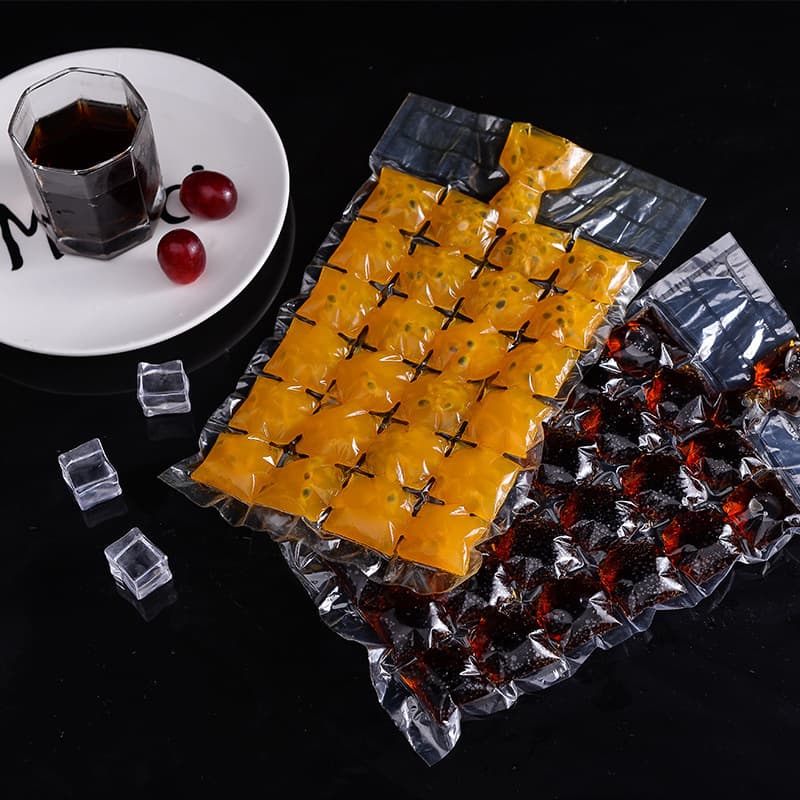 Disposable Ice Bag Mold, Self-Sealing Tear-Off Ice Grid Bags, Edible Ice Cube Bags, Passion Fruit Ice Maker