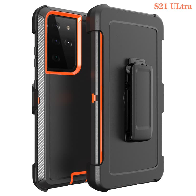 Suitable for Samsung S24 solid color robot two-in-one back clip anti-fall mobile phone S25 Ultra shell protective case in stock