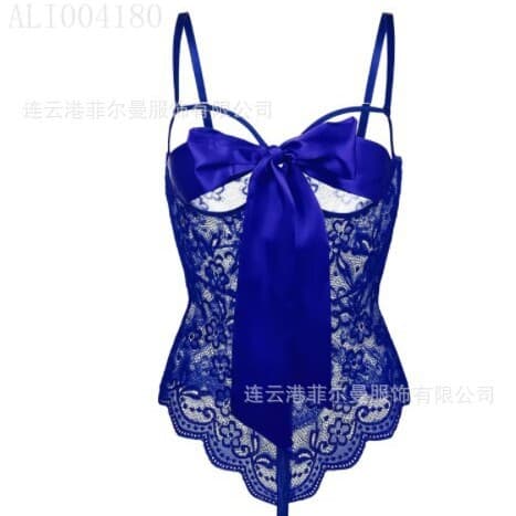 Foreign trade hot-selling cross-border new European and American ladies' sexy lingerie with small breasts and sexy lace temptation see-through teasing body shaping