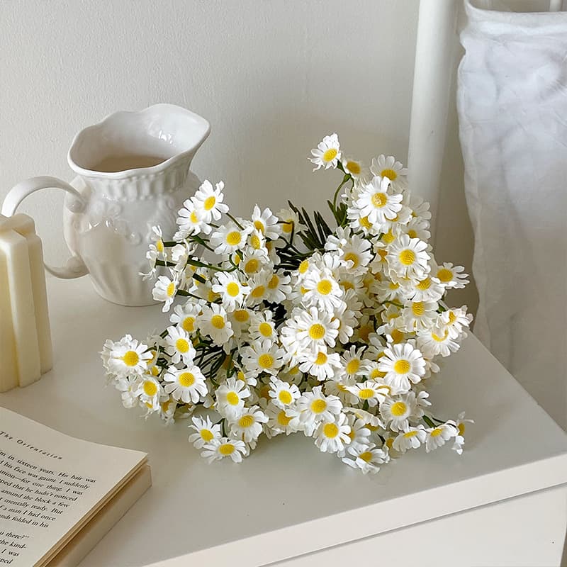 Ins Bunch of Chamomile, Daisy, Fake Flower, Artificial Flower, Living Room Decoration, Table Flower Decoration, Bouquet, Photography Props