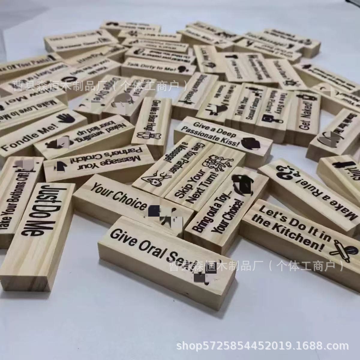 Cross-border Hot-selling Wooden Craft Block Tower Jenga Game Couple Date Stacking Blocks Game