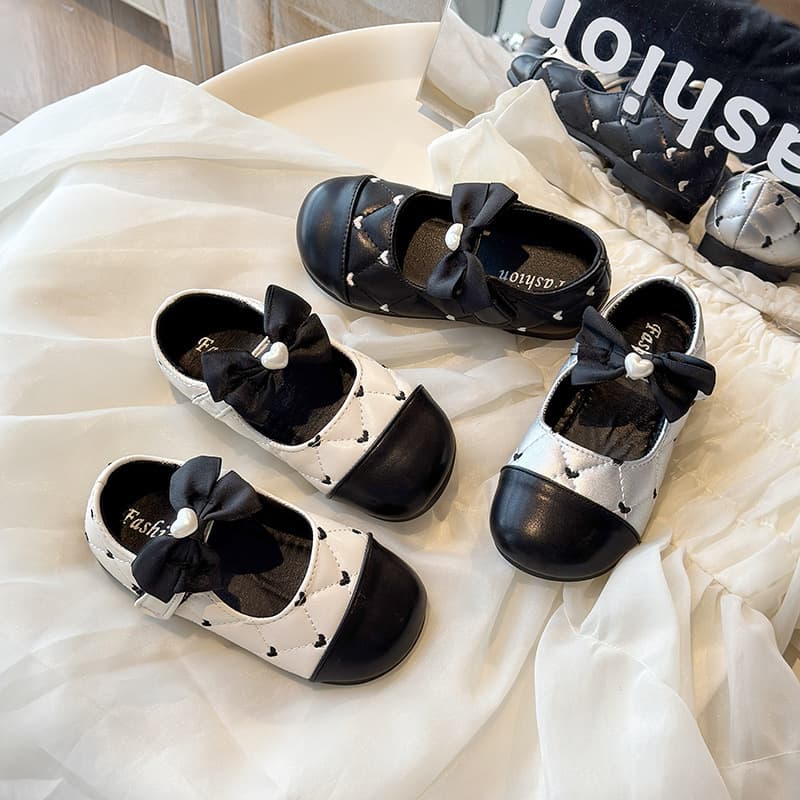Baby Girls' Walking Shoes, 2025 Spring New Children's Leather Shoes for 1-3 Years Old, Mary Jane Single Shoes Soft Sole Princess Style