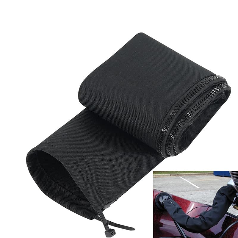 Long Black Zipper Rigging Cover Trolling Motor Cable Storage Cover with Zipper Cover Cord and Extension Cord Protector