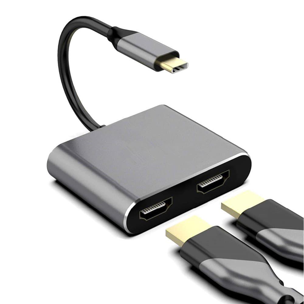 Type-C to Dual HDMI 4-in-1 Docking Station for Switch, Phone, Tablet, and Laptop USB Hub