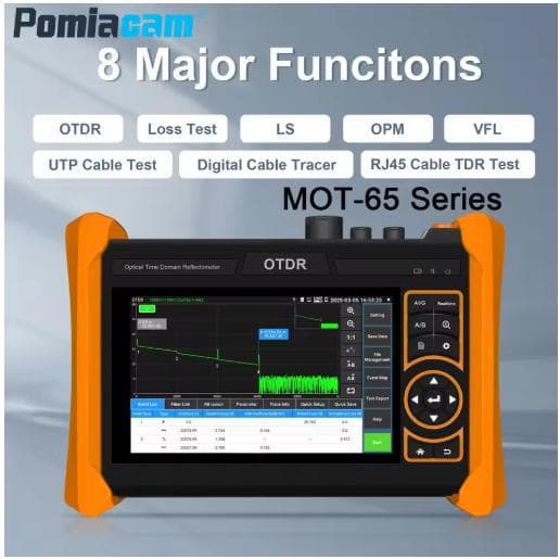 WANGLU Network OTDR Tester MOT-65 Fiber Optic Breakpoint Detection Optical Time Domain Reflectometer
