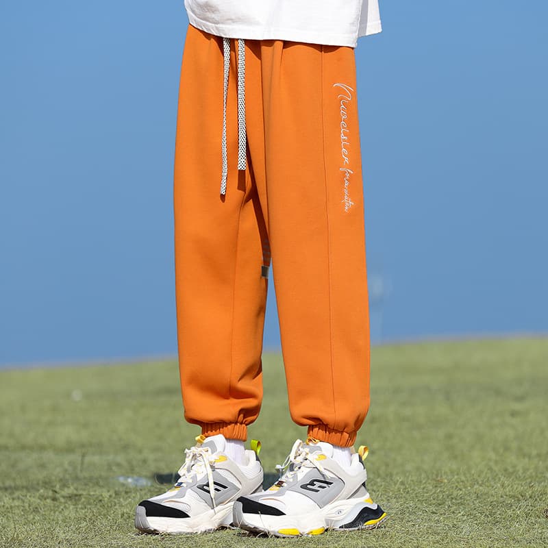 American Casual Pants Men's Loose Tapered Leg Large Size Sports Pants 2024 New Spring Season Trendy Brand Sweatpants Men