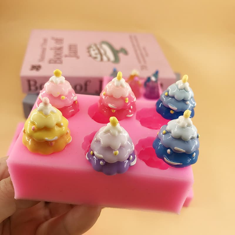 3D Christmas Tree Silicone Mold Food Grade Chocolate Mold Mini Epoxy Resin Handmade Baking Tool