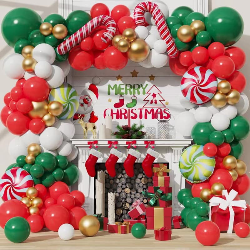 Balloon Party Kit Cross-Border New Cane Christmas Decoration Christmas Balloon Arrangement Set Gift Box Decorations