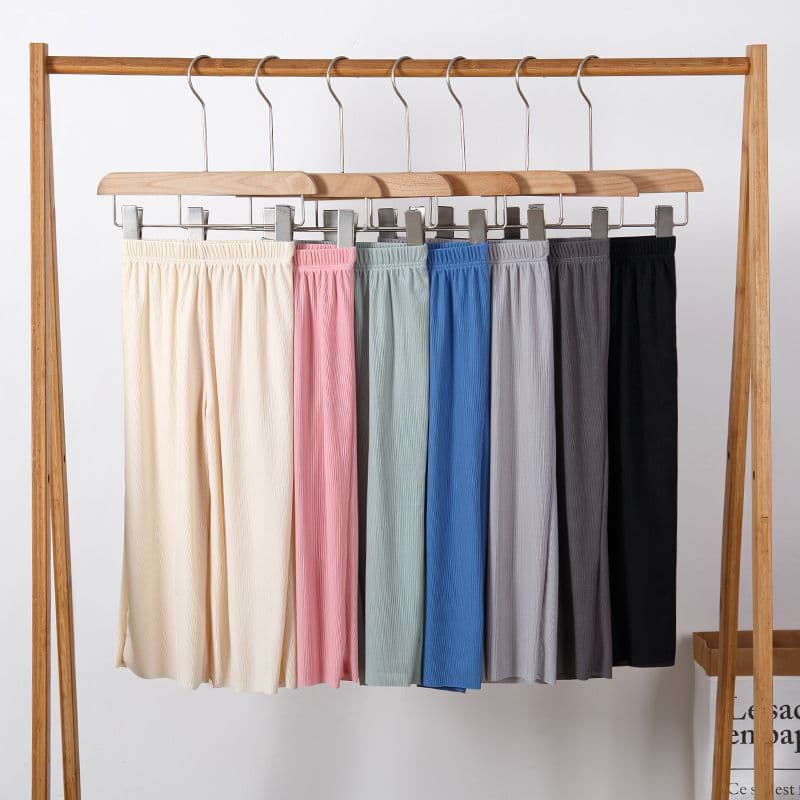 Girls' Wide Leg Shaking Pants Western Style Summer Thin Baby's Wide Leg Ice Silk Children's Straight Pants Loose Casual Children's Clothing