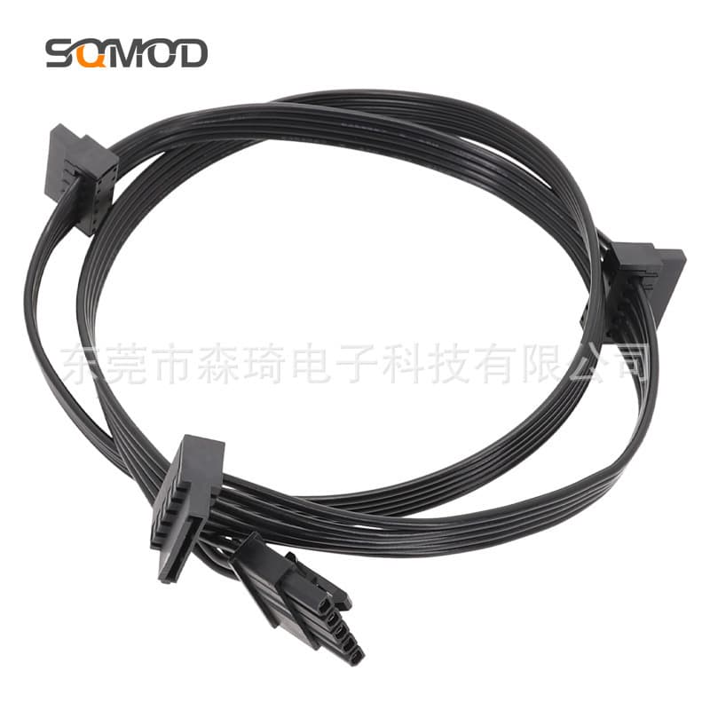For Great Wall Dragon Power Supply Modular 5P to 3 SATA 5-Pin to Hard Drive Piercing Right Angle Connector, In Stock