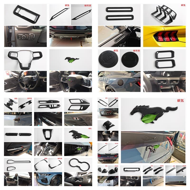 Suitable for 24 Ford Mustang Mustang air outlet gearbox center console handle water cup rearview mirror taillight frame M
