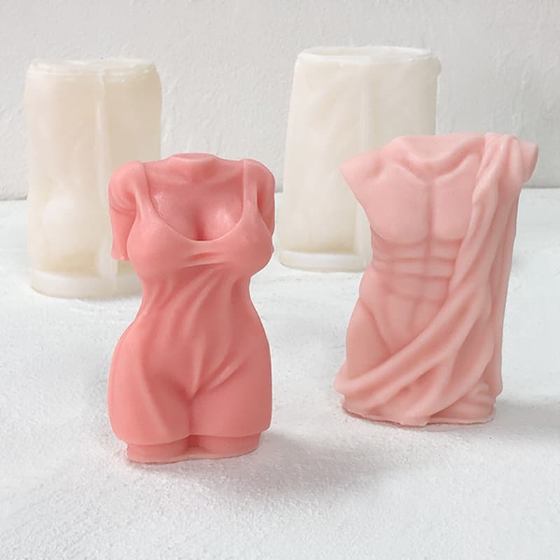 Mountain Male Human Body Aromatherapy Candle Silicone Mold DIY Female Human Figure Epoxy Resin Plaster Human Body Candle Mold