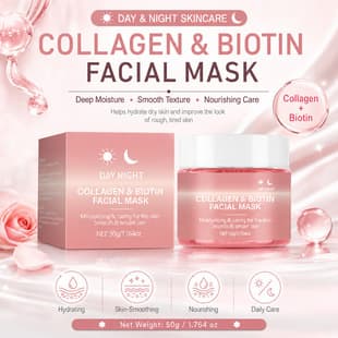 COLLAGEN & BIOTIN FACIAL MASK Peel-Off Mask Collagen Moisturizing Hydrating