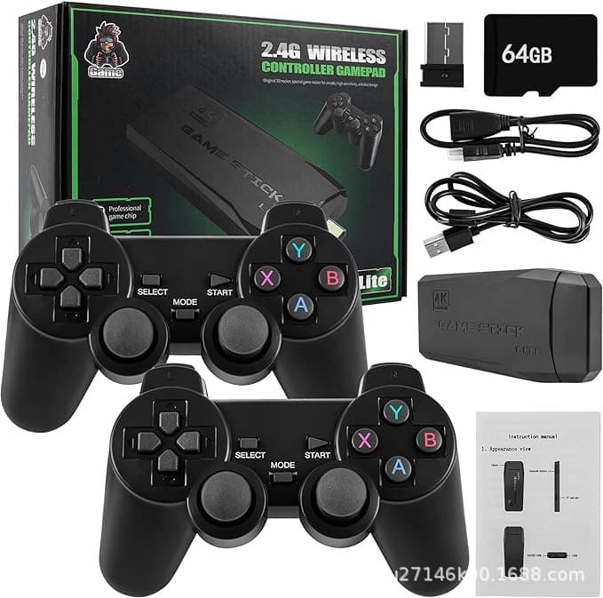 M8 Game Console Retro 2-Player Wireless Joystick with Multiple Popular Arcade Games, HD HDMI TV Game Console
