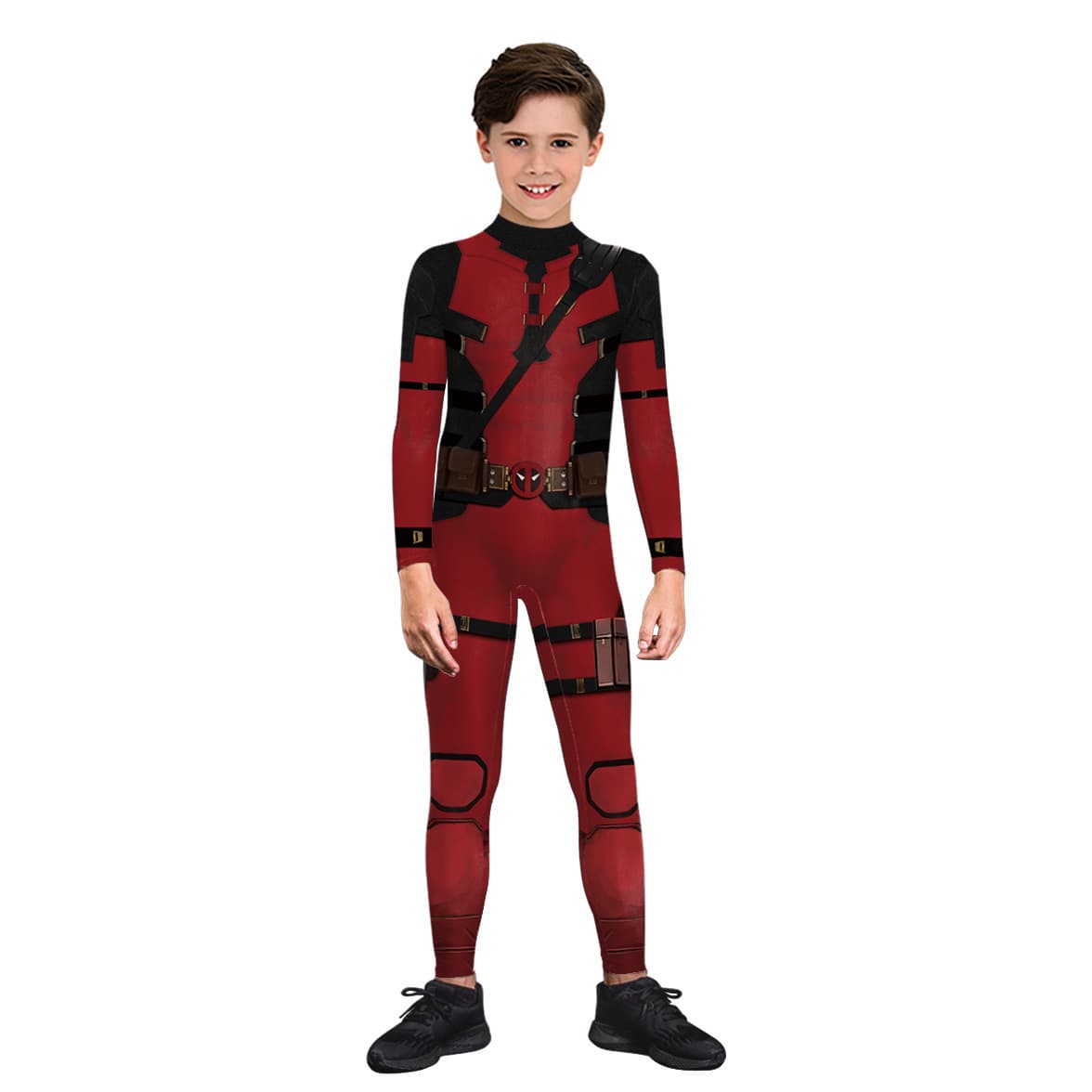 Amazon 2024 Spring Performance Costume Marvel Cos Print Deadpool Wasp 3D Role-Play Suit Slim Fit Jumpsuit