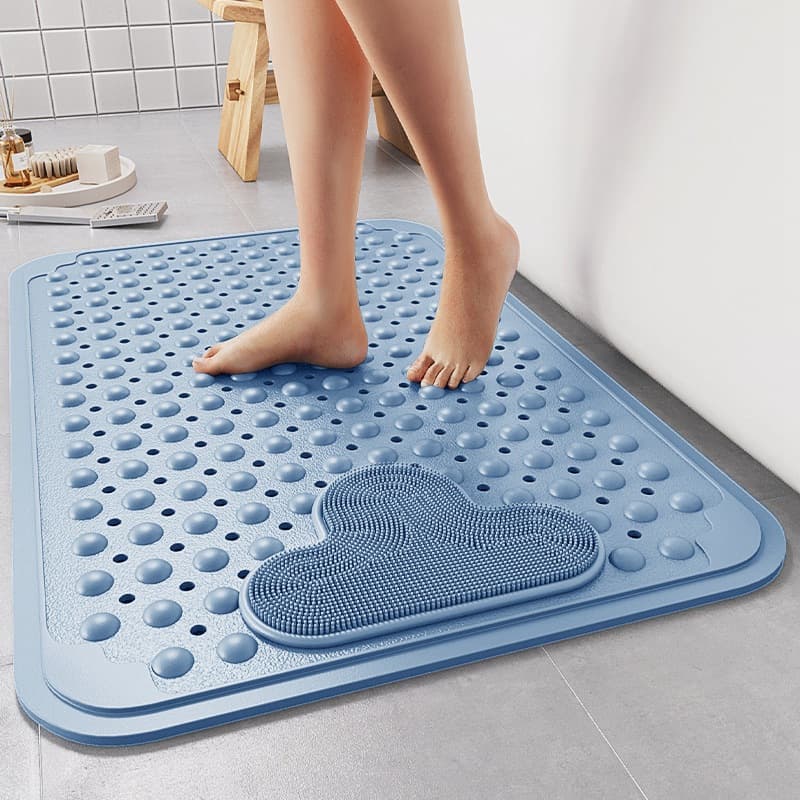 Bathroom Anti-Slip Mat Shower Room Bathing Pad Children Anti-Fall Foot Pad Eco-friendly TPE Massage Floor Mat Square Modern Simple