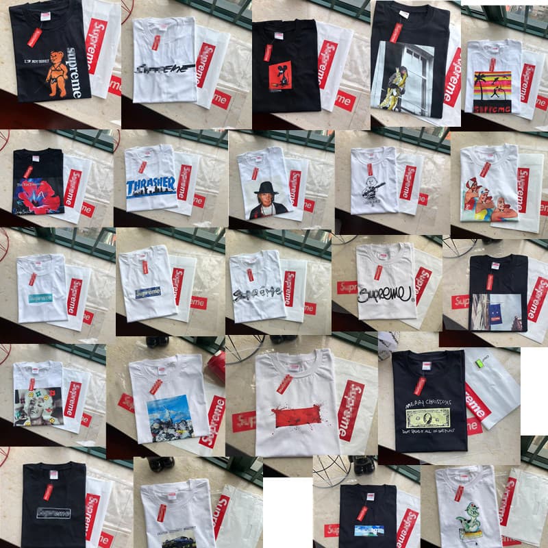 25FW Trash Tee European and American Statue of Liberty cursive letters short-sleeved T-shirt for men and women, couple style trend ins
