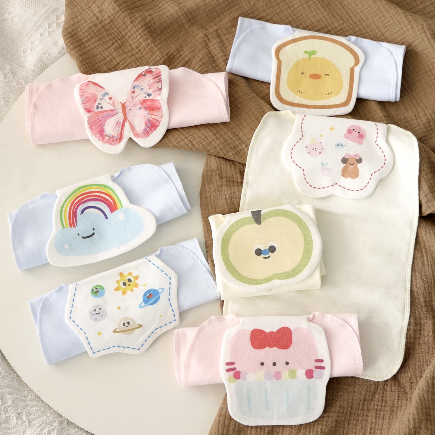 Large Breathable Class A Cotton Sweat Towel for Children and Babies, Kindergarten Back Pad
