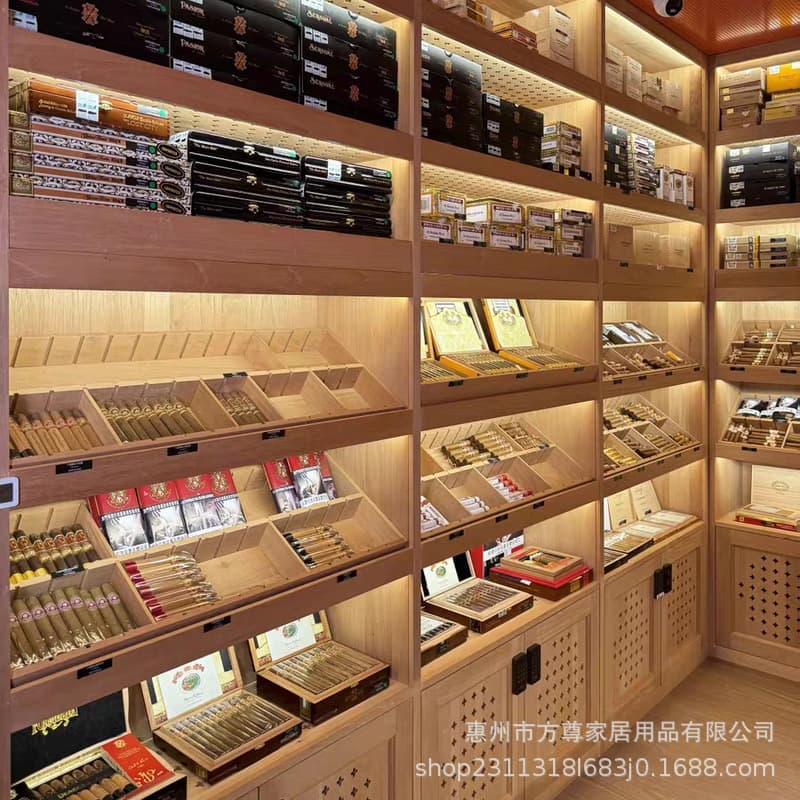 Custom Villa Cigar Room with Constant Temperature and Humidity, Spanish Cedar Wood Cigar Room Project, Mortise and Tenon Structure, Factory Direct