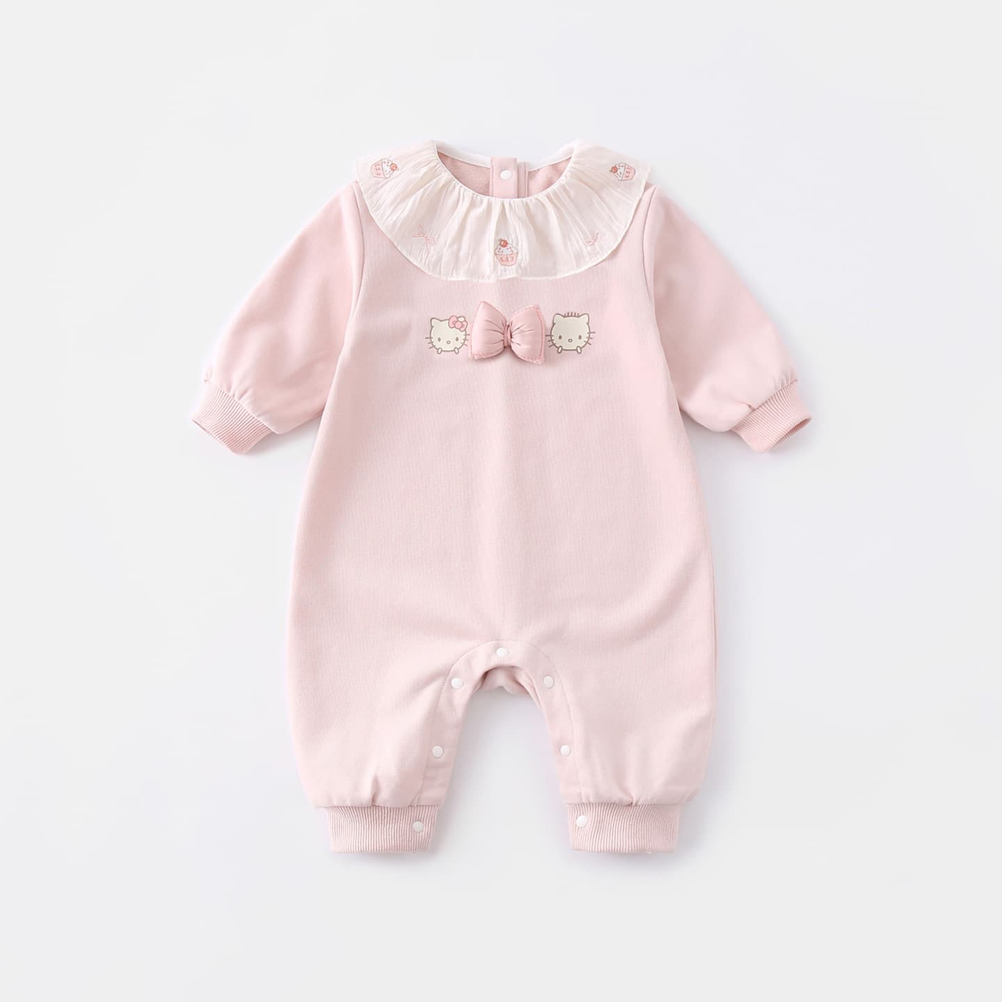 Baby Spring Outfit Newborn Girl Romper Super Cute Pink Infant Bodysuit for Spring and Autumn