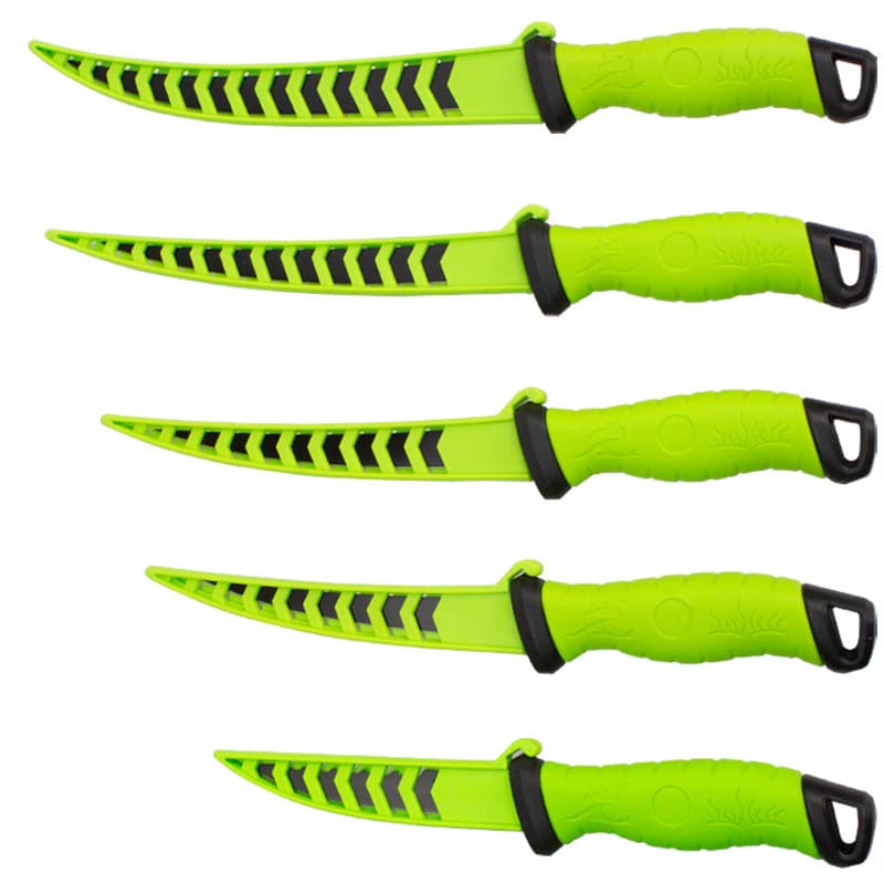 Fishing Knife Rubber Handle Fishing Knife 5'"6"7"8"9" inch fish fillet knife stainless steel fishing knife