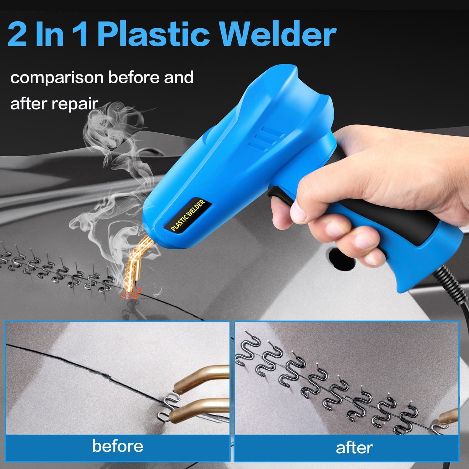 200W High-Power Car Bumper Repair Machine, Plastic Repair Welding Gun, Stud Plastic Welder, Repair Tool Cross-border