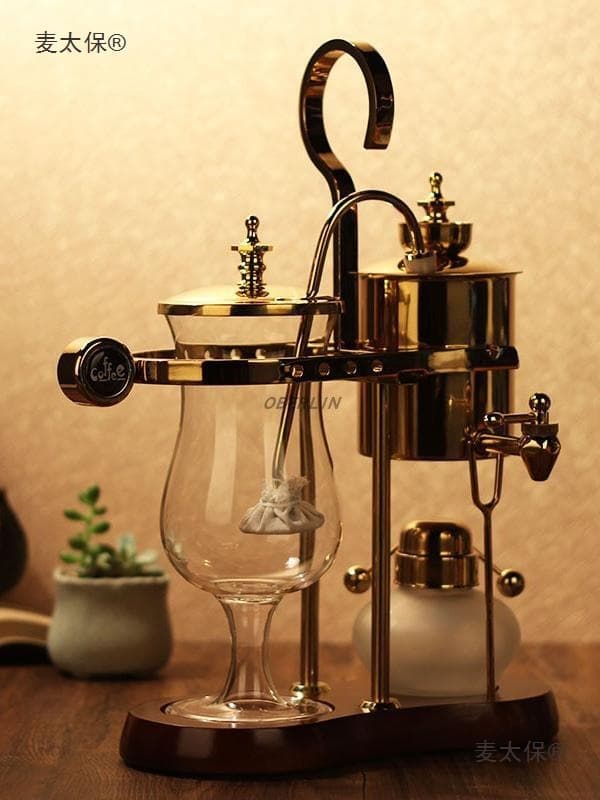 European-Style Belgian Retro Coffee Pot Manual Coffee Maker Siphon Steam Coffee Luxury Business Gift Metabo