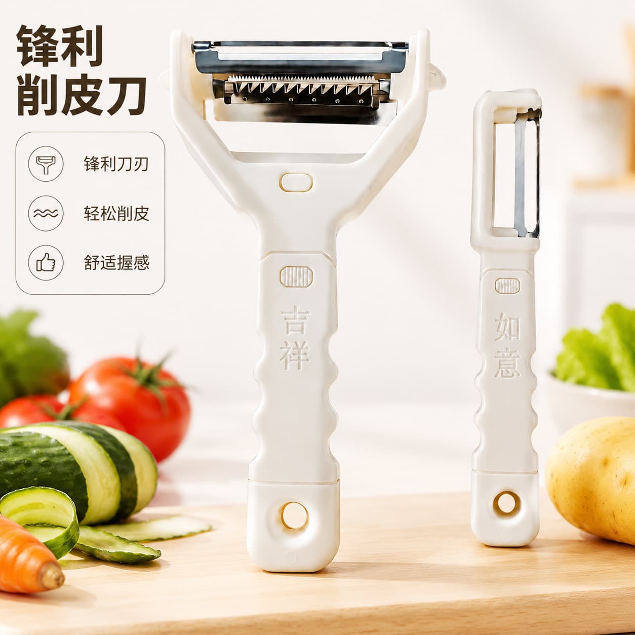 Auspicious 2-in-1 Multi-Purpose Grater, Fruit and Vegetable Peeler, Kitchen Julienne Cutter, Kitchen Peeler