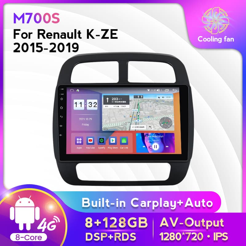 Applicable to Renault K-ZE 15-19 model modified Android large screen central control car navigation screen 8+128