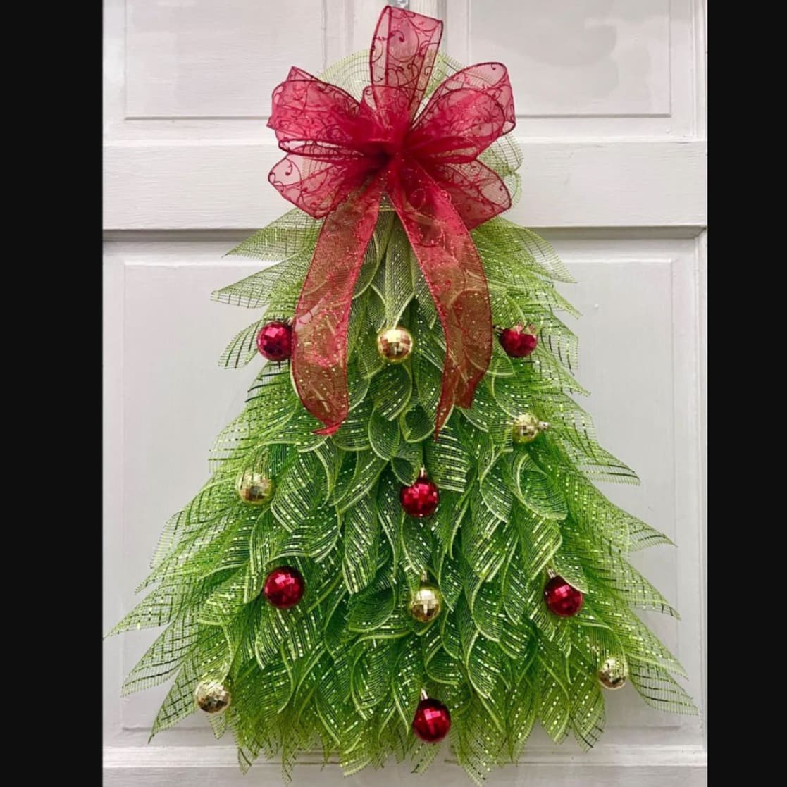 Christmas New Arrival: Simulated Christmas Tree Wreath Door Ornaments, Home Decor, Holiday Garden Decorations