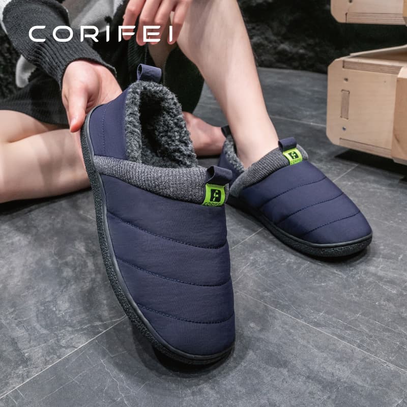 CORIFEI Family Liv Men's Camping Bag with Thick Bottom Can Wear Autumn and Winter High-end Warm Slippers DS-32642