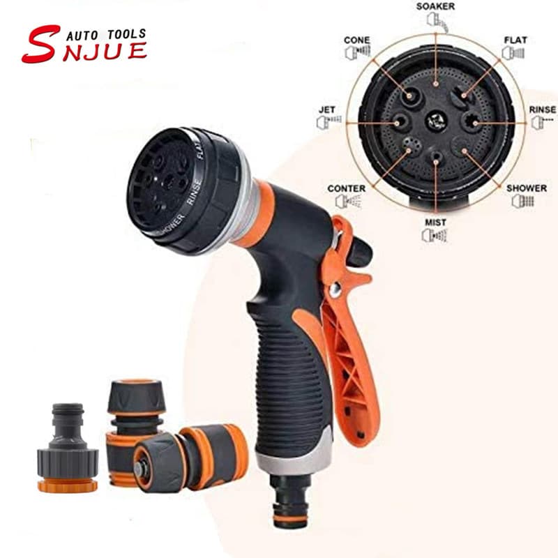 SNJUE8 functional car wash water gun set, garden tools cross-border water gun, high-pressure garden irrigation water gun