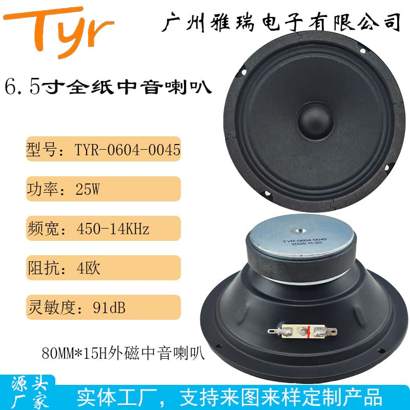 TYR-0604-0045 6.5-inch 80-magnet 25-core mid-range speaker