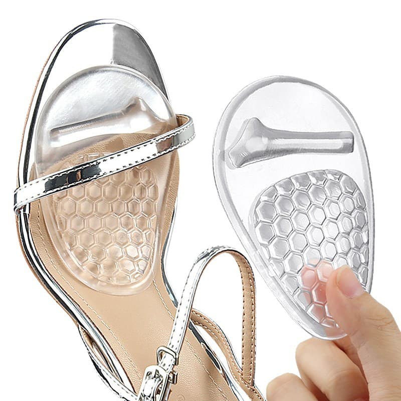 Forefoot Cushion Anti-Friction Shock-Absorbing Half Insole GEL Self-Adhesive Soft Comfortable High Heel Forefoot Pad Half Size Pad for Women