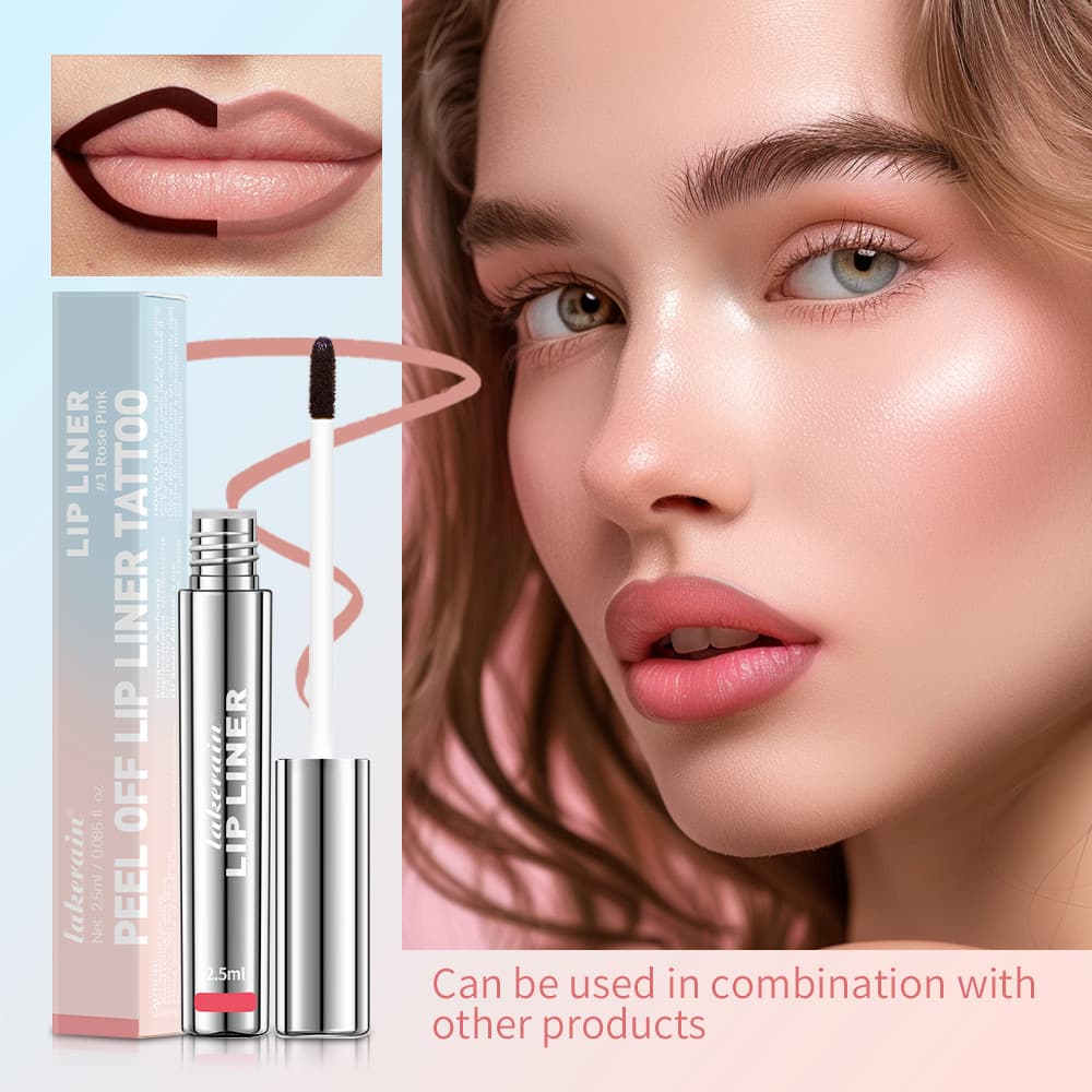 Cross-border lakerain Peel-off Lip Liner, Matte Waterproof Non-fading Non-stick Cup, Peel-off Lip Color Lip Liner