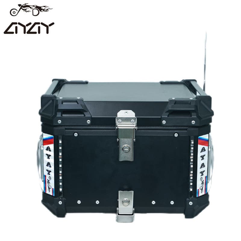 Factory Direct Universal Aluminum Alloy Tail Box 55L Motorcycle Top Box Music Box Multifunctional