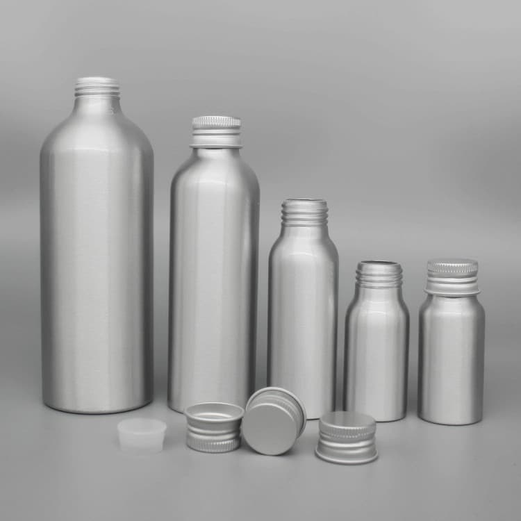 Aluminum Lid Aluminum Bottle 30ml Sealed Aluminum Can 500ml Essential Oil Bottle Food-Grade Inner Coated Polished Empty Bottle 1000ml Aluminum Bottle