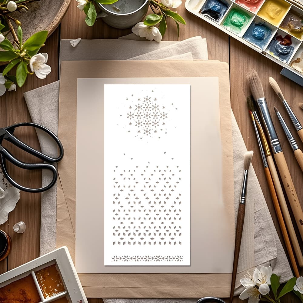 Patterned Painting Template, Cross-border Hot-selling Hollow-out Stencil for Scrapbooking Decoration and Spraying, PET Material, Drop Shipping