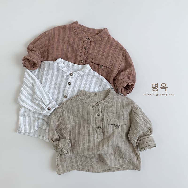 Casual Stripe Shirt for Kids - Simple Vertical Stripes Unisex Toddler Fashion Clothing Soft Cotton Long Sleeve Spring Autumn