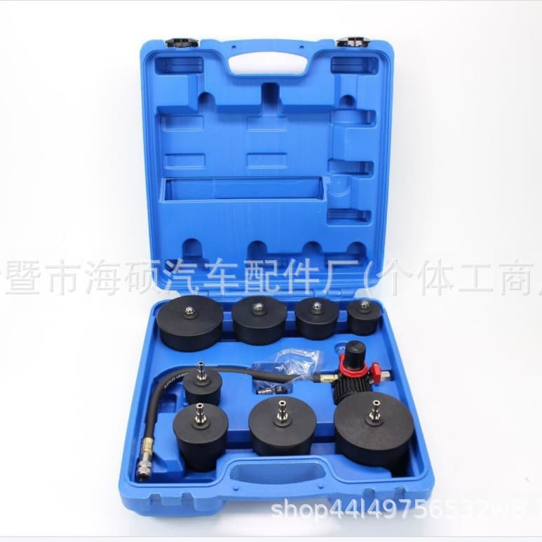 9-Piece Turbocharger System Leak Tester Sheet Metal Repair Pulley System Detector Automotive Maintenance Tool