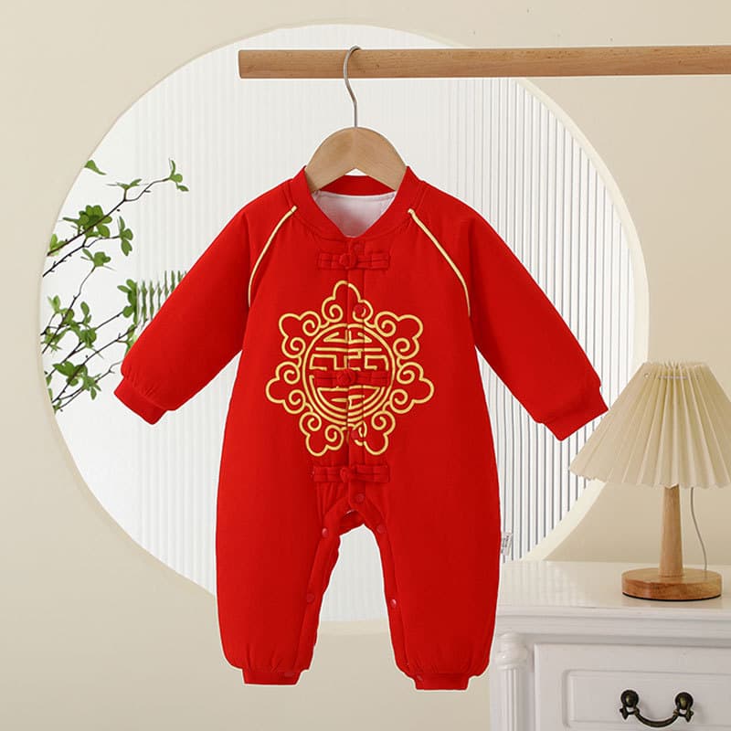 Baby Onesie Romper Winter Warm Thick Cotton Padded Jacket for Boys and Girls Pure Cotton Children's Clothing Gift