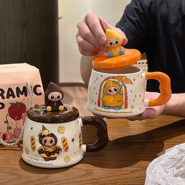 Cute Pipo Mug Birthday Gift Souvenir High-Appearance Ceramic Cup for Women Home Office Water Cup