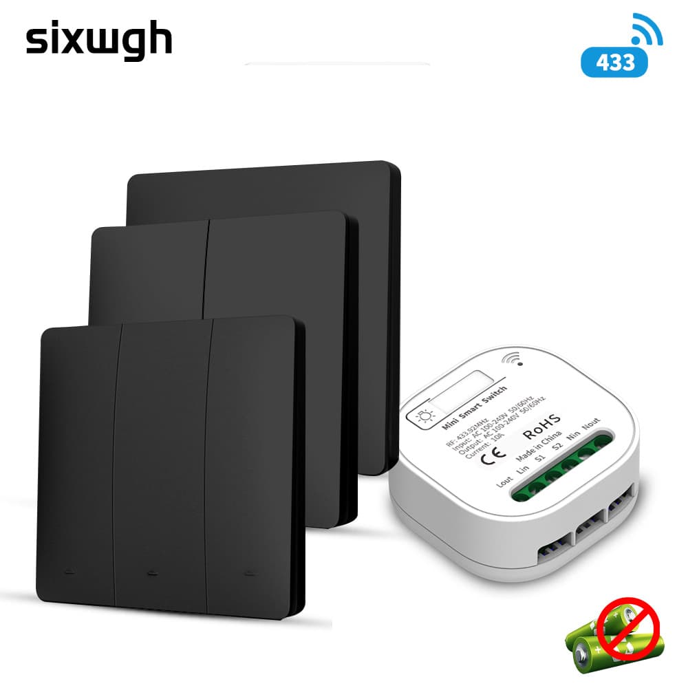 Self-Powered Large Panel Rocker Remote Control Switch Smart Adhesive Controller Light Magic Wireless Control Gadget