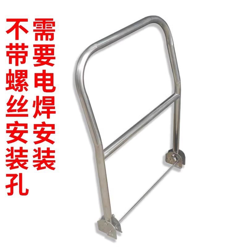202 Stainless Steel Flatbed Hand Truck, Folding Handle Transport Cart, 304 Adjustable Handle Accessories