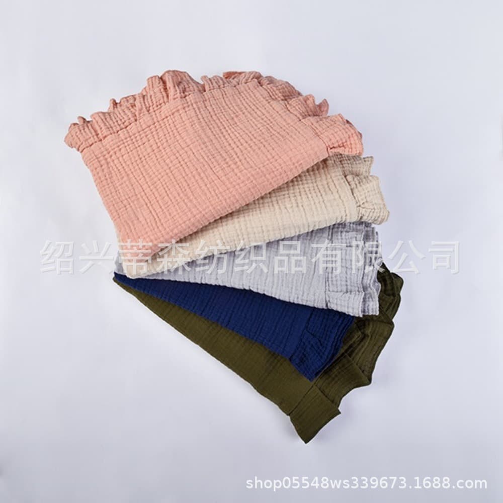 Amazon's 2026 premium baby cotton wrinkled double-layer yarn lace blanket nap blanket beach towel bath towel