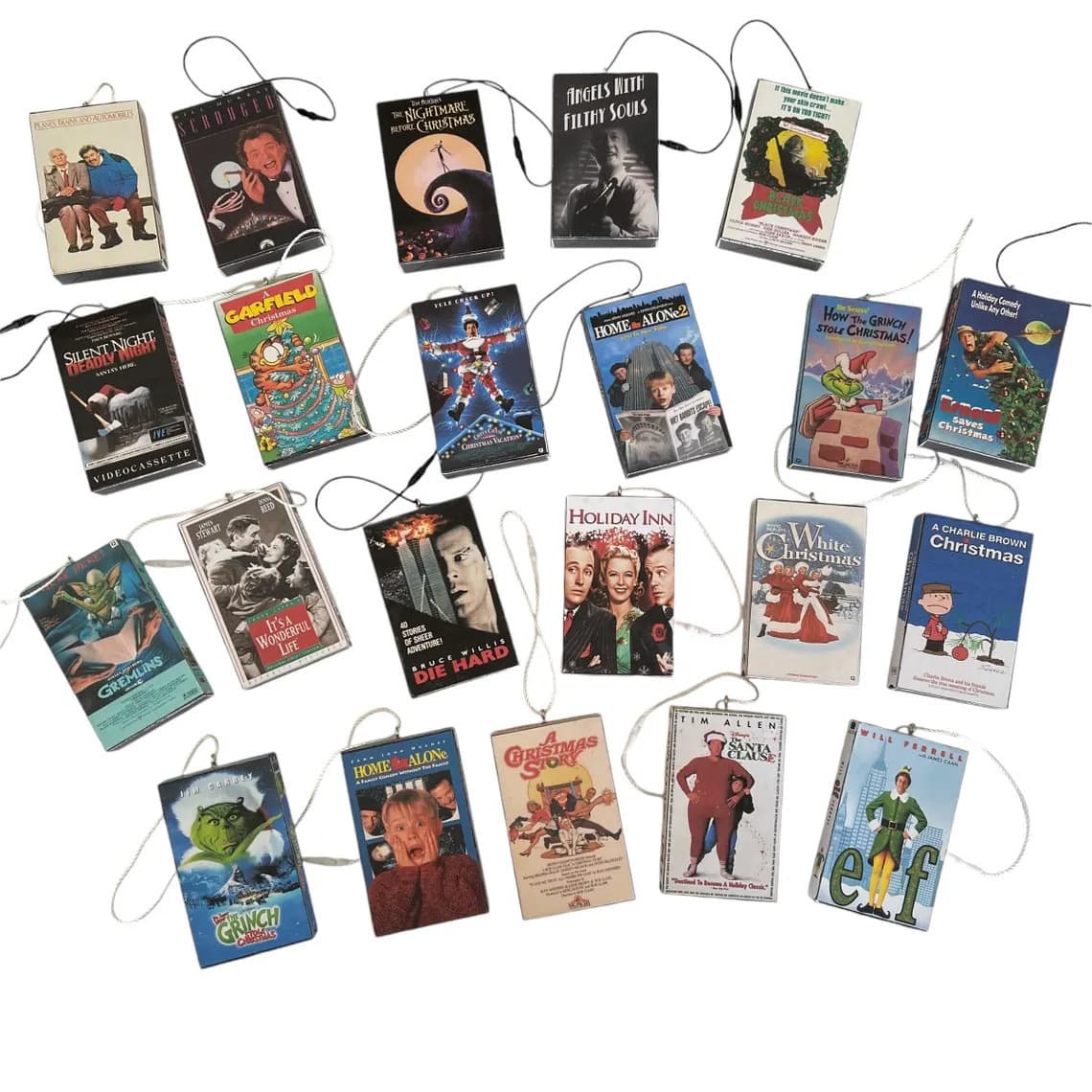 Cross-border Mini VHS Christmas Movie Ornament Mini VHS Christmas Movie Ornament
