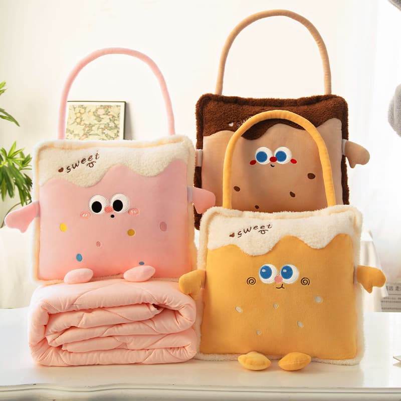 Cartoon Portable Pillow/Blanket Combination Pillow/Blanket, Office Nap Pillow, Car Folding Dopamine Pillow